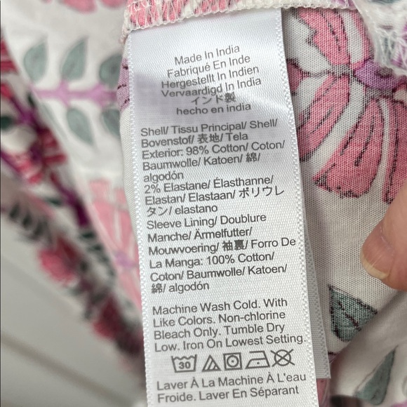 J. Crew White Maxi Dress with Pink Floral Print - Picture 9 of 9